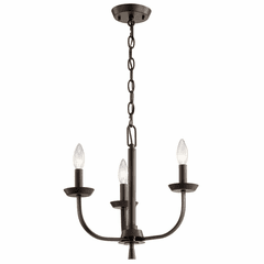 Kichler Kennewick 3-LT Mini Chandelier - Olde Bronze - 52383OZ