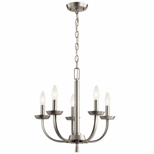 Kichler Kennewick 5-LT 1-Tier Chandelier - Brushed Nickel - 52385NI
