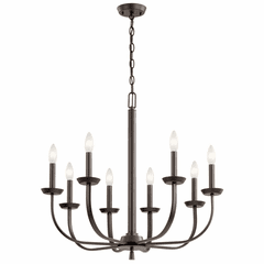 Kichler Kennewick 8-LT 1-Tier Chandelier - Olde Bronze - 52388OZ