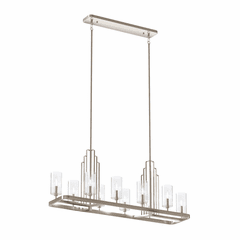 Kichler Kimrose 10-LT Linear Chandelier - Polished Nickel - 52413PN Kichler Kimrose 10-LT Linear Chandelier - Polished Nickel - 52413PN