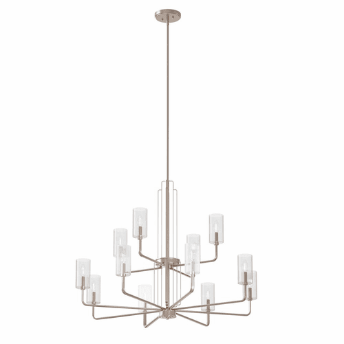 Kichler Kimrose 12-LT 2-Tier Chandelier - Polished Nickel - 52412PN