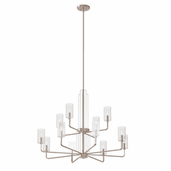 Kichler Kimrose 12-LT 2-Tier Chandelier - Polished Nickel - 52412PN