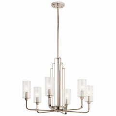Kichler Kimrose 6-LT 1-Tier Chandelier - Polished Nickel - 52411PN