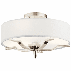 Kichler Kinsey 3-LT Flush Mount - Polished Nickel - 44314PN Kichler Kinsey 3-LT Flush Mount - Polished Nickel - 44314PN