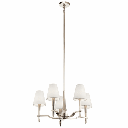 Kichler Kinsey 5-LT Chandelier - Polished Nickel - 44310PN