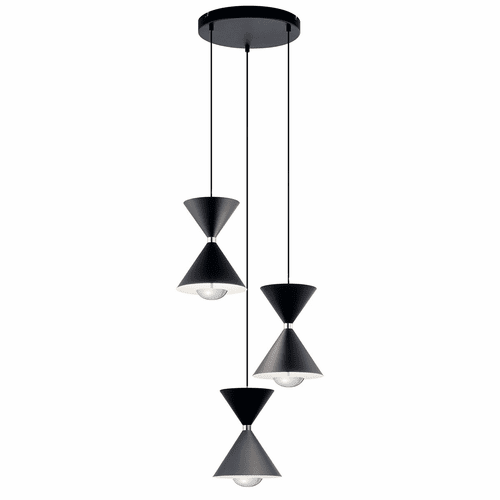 Kichler Kordan 3-LT Pendant Cluster - Matte Black - 84114