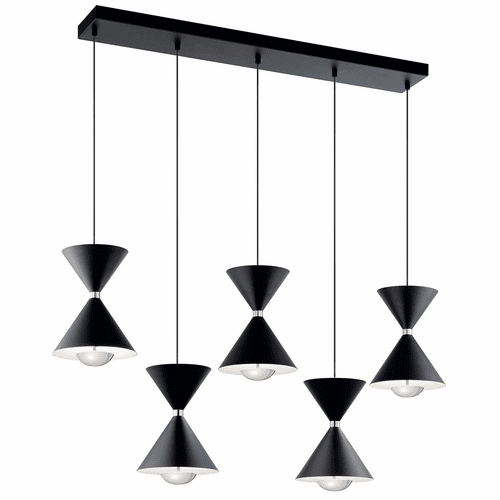 Kichler Kordan 5-LT Linear Pendant Cluster - Matte Black - 84113