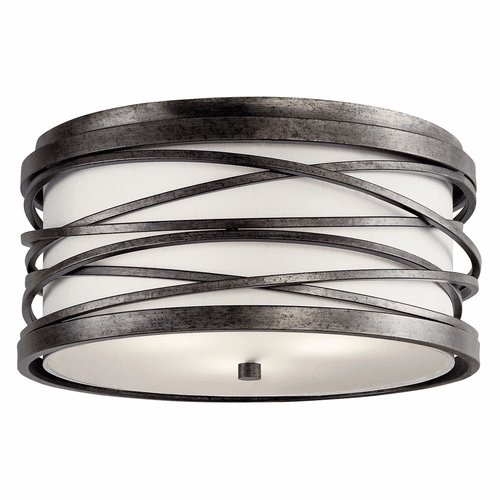 Kichler Krasi 3-LT Flush Mount - Warm Bronze - 42479WMZ