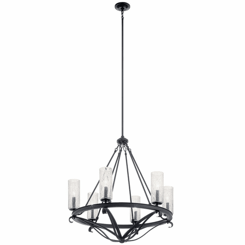 Kichler Krysia 1 Tier 6-LT Chandelier - Black - 52009BK