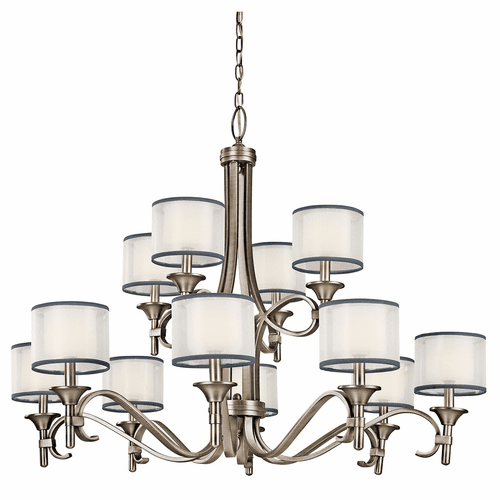 Kichler Lacey 12-LT Chandelier - Antique Pewter - 42383AP