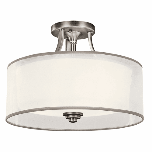 Kichler Lacey 3-LT Semi Flush - Antique Pewter - 42386AP