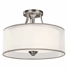 Kichler Lacey 3-LT Semi Flush - Antique Pewter - 42386AP