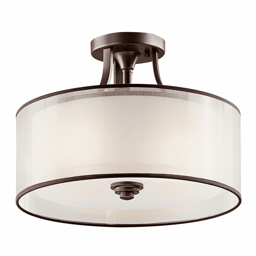 Kichler Lacey 3-LT Semi Flush - Mission Bronze - 42386MIZ