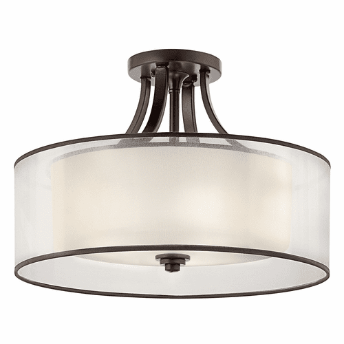 Kichler Lacey 4-LT Semi Flush - Mission Bronze - 42387MIZ