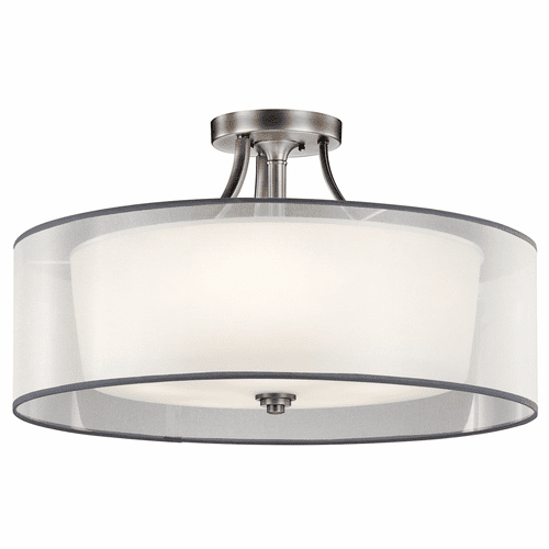 Kichler Lacey 5-LT Semi Flush - Antique Pewter - 42399AP