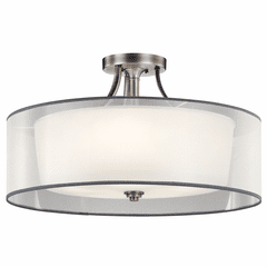 Kichler Lacey 5-LT Semi Flush - Antique Pewter - 42399AP