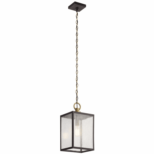 Kichler Lahden 1-LT Outdoor Pendant/Semi Flush - Weathered Zinc - 59008WZC
