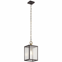 Kichler Lahden 1-LT Outdoor Pendant/Semi Flush - Weathered Zinc - 59008WZC