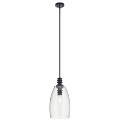 Kichler Lakum 1-LT Pendant - Black - 43090BK