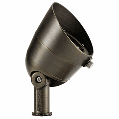 Kichler Landscape LED 3000K 300 Lumen 60 Degree Wide Flood - Brass - 16155CBR30