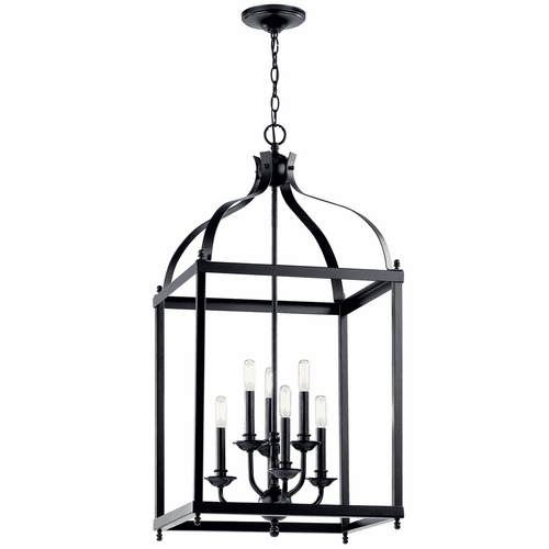 Kichler Larkin 6-LT Foyer Pendant - Black - 42568BK