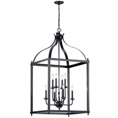 Kichler Larkin 8-LT Foyer Pendant - Black - 42591BK