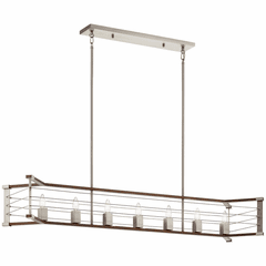 Kichler Lente Linear 7-LT Chandelier - Brushed Nickel - 44252NI