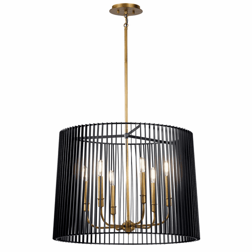 Kichler Linara 6-LT Chandelier - Black - 44167BK