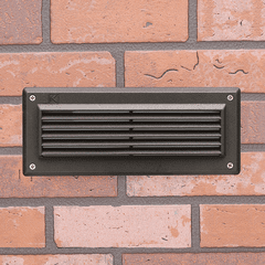 Kichler Louvered Brick Light 2700K Landscape LED - Bronze - 15773AZT27R