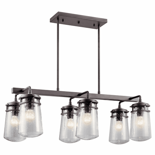 Kichler Lyndon 6-LT Linear Chandelier - Bronze - 49835AZ