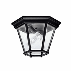 Kichler Madison 2-LT Flush Mount - Black - 9850BK