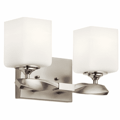 Kichler Marette 2-LT Bath Light - Brushed Nickel - 55001NI Kichler Marette 2-LT Bath Light - Brushed Nickel - 55001NI