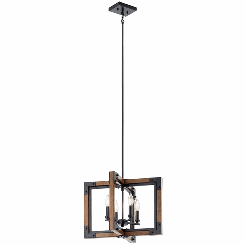 Kichler Marimount 4-LT Chandelier/Semi Flush - Auburn Stained Finish - 44046AUB