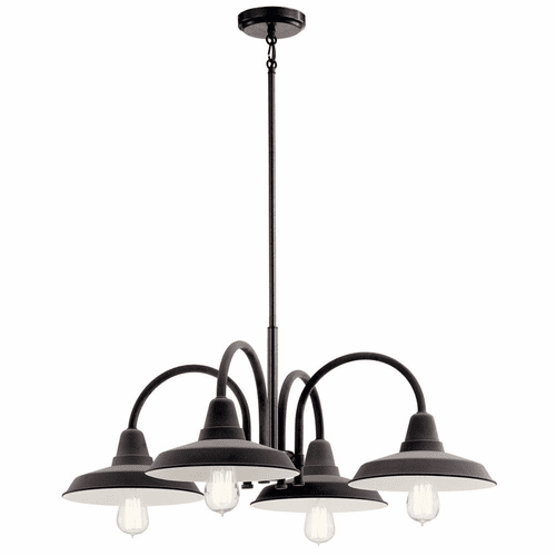 Kichler Marrus 4-LT 1-Tier Chandelier - Weathered Zinc - 52407WZC