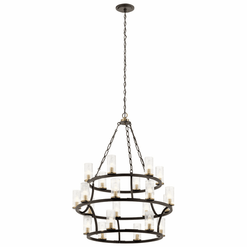 Kichler Mathias 1 Tier 21-LT Chandelier - Olde Bronze - 52110OZ