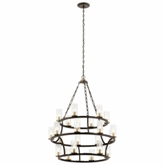 Kichler Mathias 1 Tier 21-LT Chandelier - Olde Bronze - 52110OZ