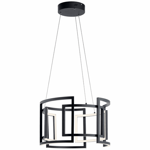 Kichler Melko 23.5" LED Round Pendant - Black - 84133