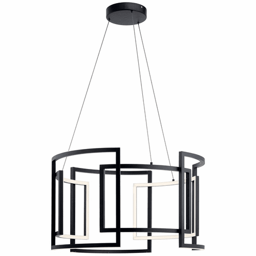 Kichler Melko 32" LED Round Pendant - Black - 84134
