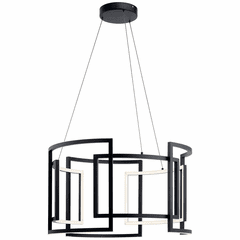 Kichler Melko 32" LED Round Pendant - Black - 84134