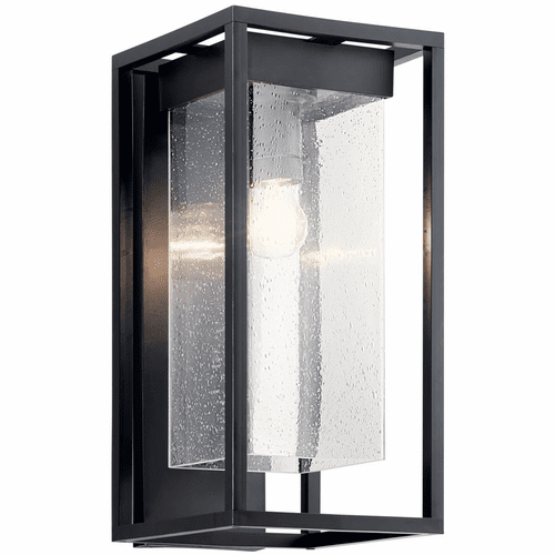 Kichler Mercer 1-LT Large Outdoor Wall Light - Black/Silver Highlights - 59062BSL
