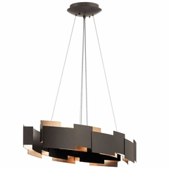 Kichler Moderne 16.25" LED Oval Chandelier - Olde Bronze - 42993OZLED