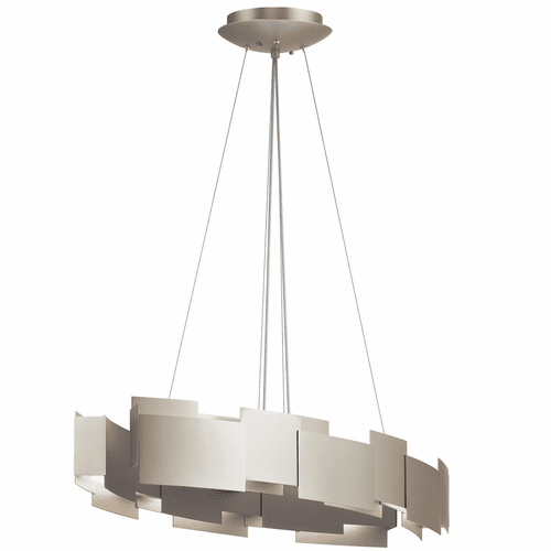 Kichler Moderne 16.25" LED Oval Chandelier - Satin Nickel - 42993SNLED