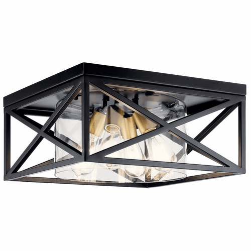 Kichler Moorgate 4-LT Flush Mount - Black - 44084BK