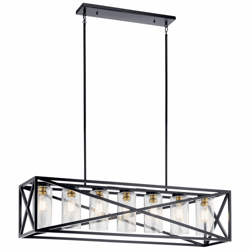 Kichler Moorgate 7-LT Linear Chandelier - Black - 44082BK