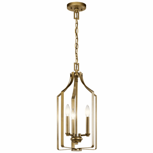 Kichler Morrigan 3-LT Door Pendant - Natural Brass - 42499NBR