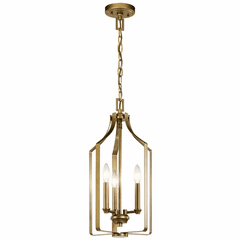 Kichler Morrigan 3-LT Door Pendant - Natural Brass - 42499NBR