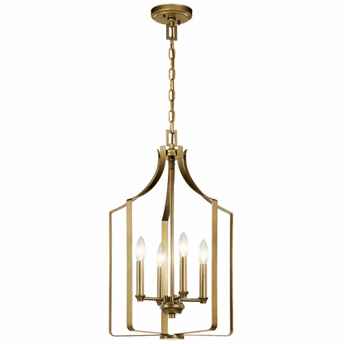 Kichler Morrigan 4-LT Mini Chandelier - Natural Brass - 42496NBR