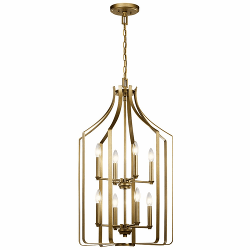 Kichler Morrigan Foyer 8-LT Chandelier - Natural Brass - 42498NBR