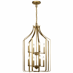Kichler Morrigan Foyer 8-LT Chandelier - Natural Brass - 42498NBR Kichler Morrigan Foyer 8-LT Chandelier - Natural Brass - 42498NBR