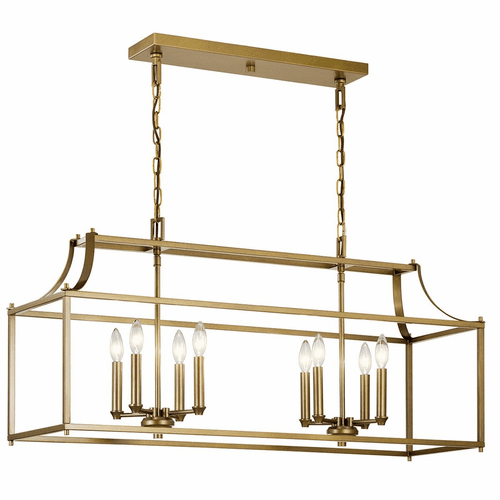 Kichler Morrigan Linear 8-LT Chandelier - Natural Brass - 42497NBR